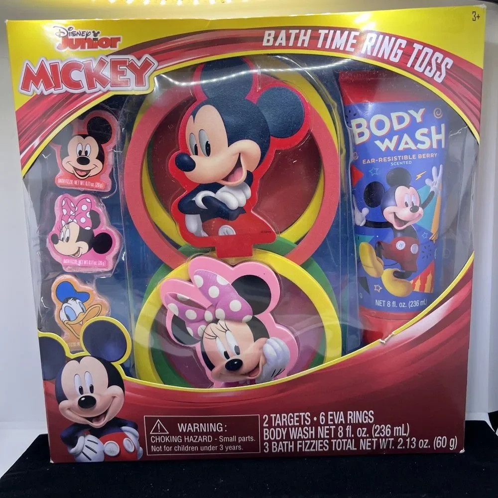 Mickey Mouse Bath Time Ring Toss Game and Body Wash Set Disney Junior
